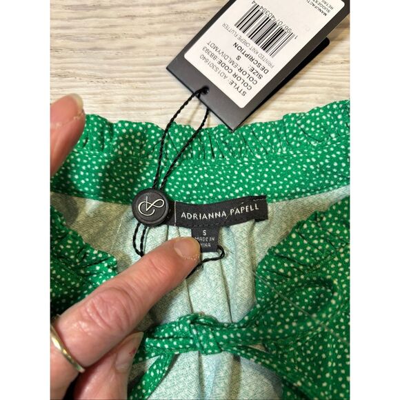 Adrianna Papell vivid green top blouse size S - Picture 6 of 10